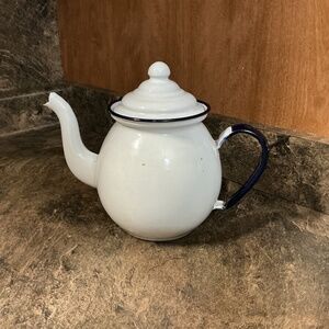 Vintage Enamelware Teapot